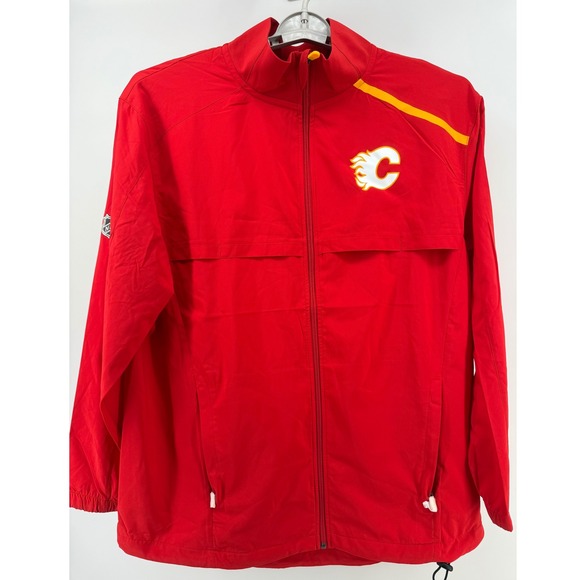 Fanatics Other - Calgary Flames Fanatics Authentic Pro Rink Coach's Jacket Red‎ Mens Large - Flaw